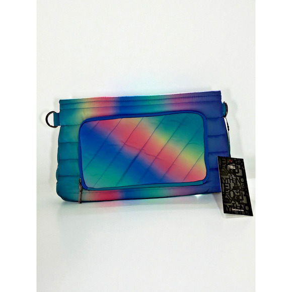 Think Royln Bank Street XL Crossbody w/ Pouch Bundle Blue Lagoon Ombre New w Tag - Picture 2 of 13